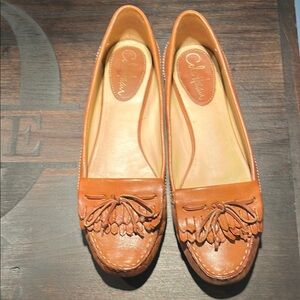 Cole Haan Tan Leather Loafers with Tassels size 9